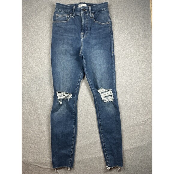 Good American GOOD WAIST CROP SKINNY JEANS GWCSPR067T Size 2 26 - Picture 1 of 6